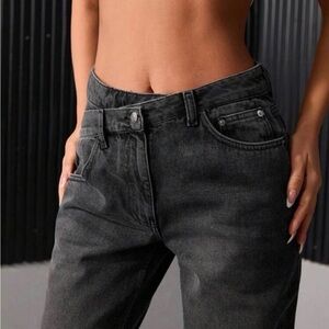 SHEIN High Rise Charcoal Jeans - Sz L